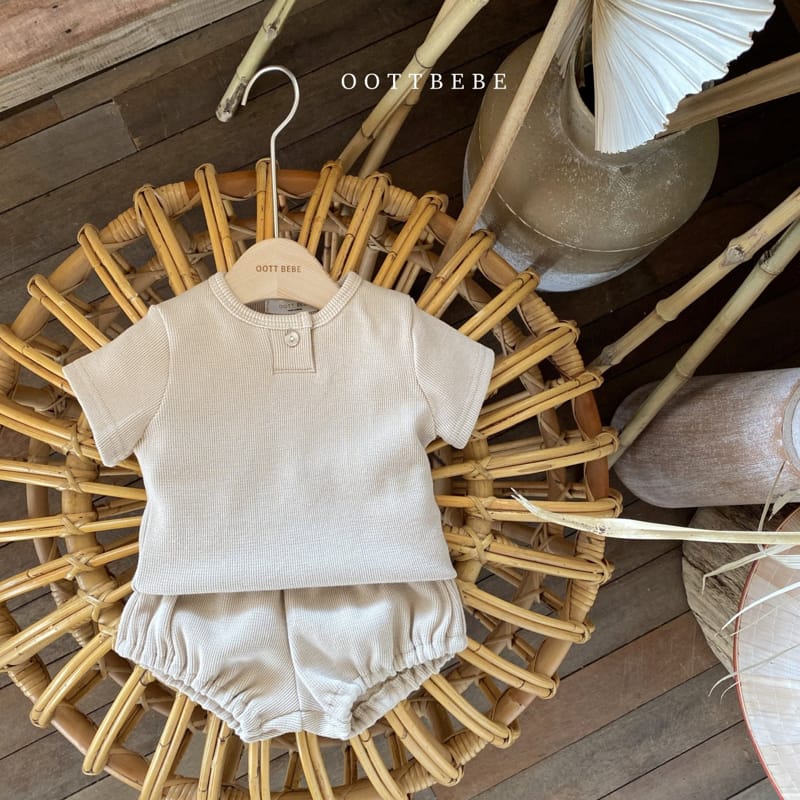 OOTT BEBE - Korean Children Fashion - #Kfashion4kids - Sugar Top Bottom Bib Set - 5