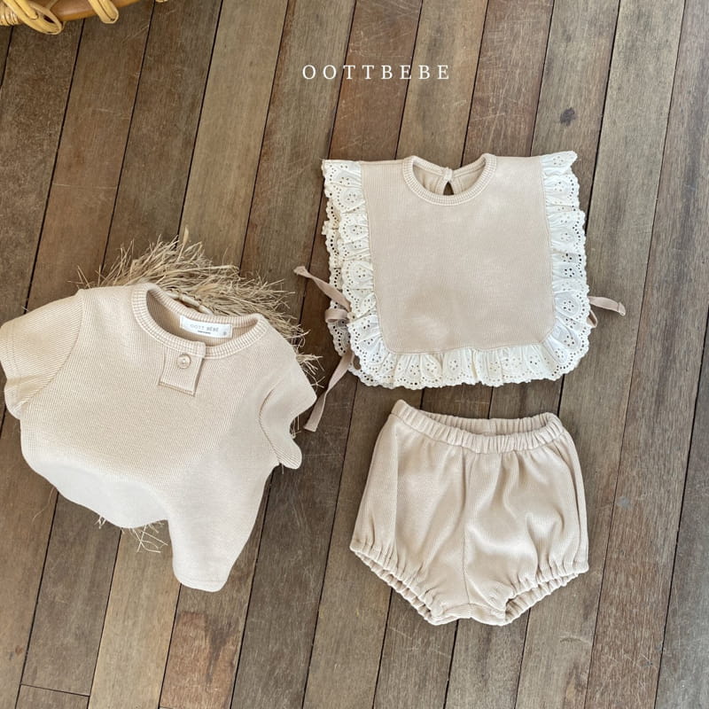 OOTT BEBE - Korean Children Fashion - #Kfashion4kids - Sugar Top Bottom Bib Set - 7