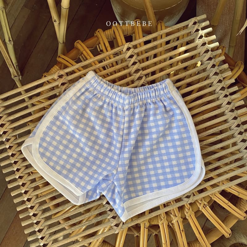 OOTT BEBE - Korean Children Fashion - #Kfashion4kids - Check Towel Pants