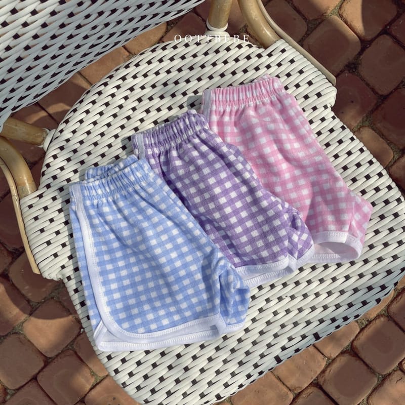 OOTT BEBE - Korean Children Fashion - #Kfashion4kids - Check Towel Pants - 5
