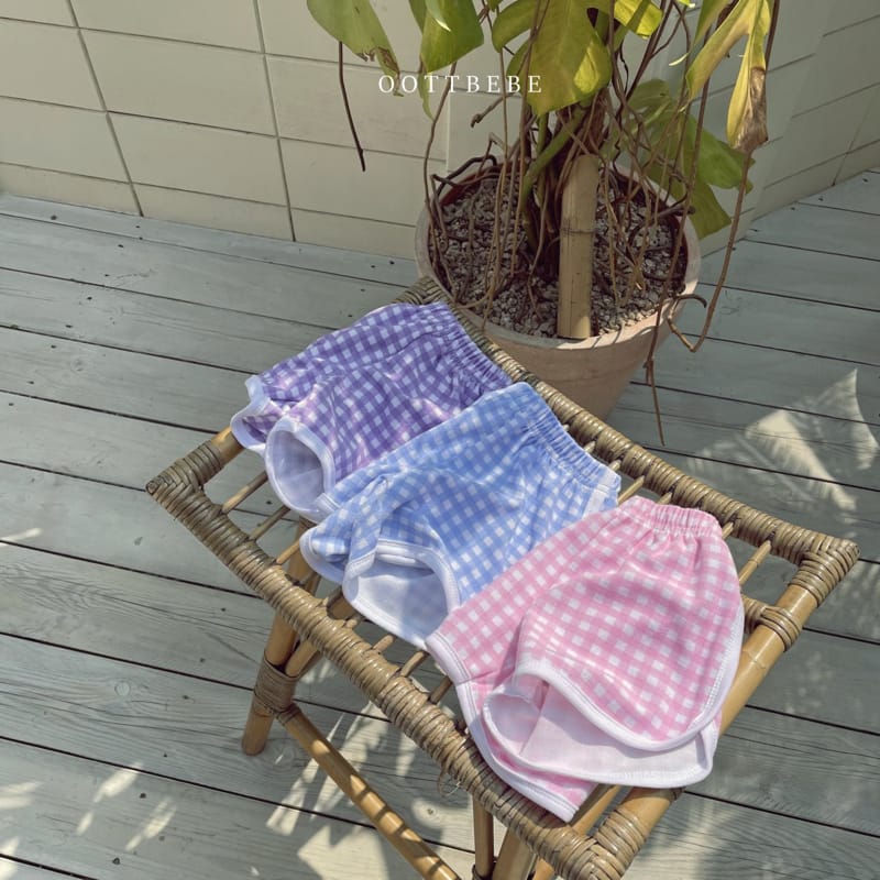 OOTT BEBE - Korean Children Fashion - #Kfashion4kids - Check Towel Pants - 6