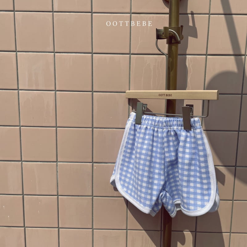 OOTT BEBE - Korean Children Fashion - #Kfashion4kids - Check Towel Pants - 8