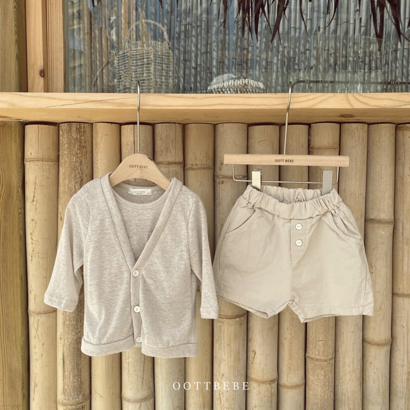 OOTT BEBE - Korean Children Fashion - #Kfashion4kids - Linen Sleeveless Cardigan Set - 8