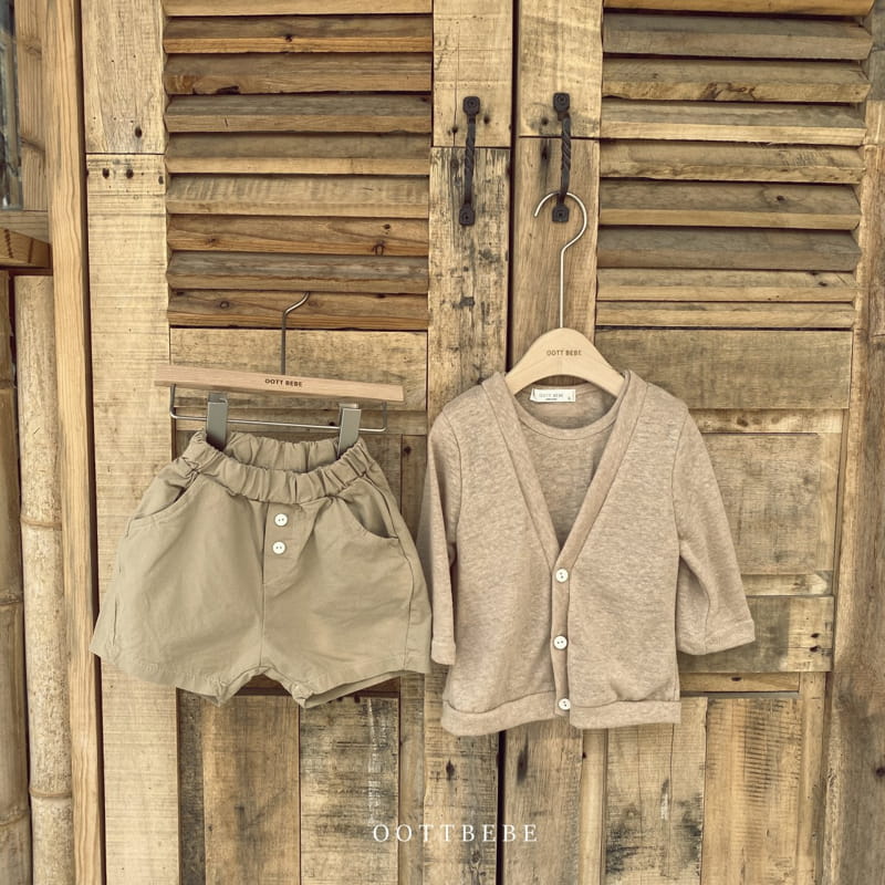 OOTT BEBE - Korean Children Fashion - #Kfashion4kids - Linen Sleeveless Cardigan Set - 9