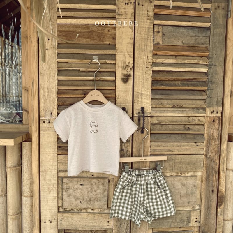 OOTT BEBE - Korean Children Fashion - #Kfashion4kids - Saint Check Shorts - 11
