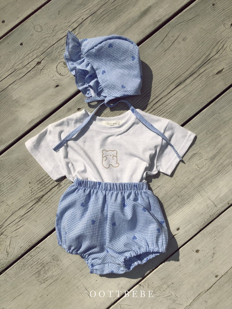 OOTT BEBE - Korean Children Fashion - #Kfashion4kids - Heart Bloomer Bonnet Set - 11