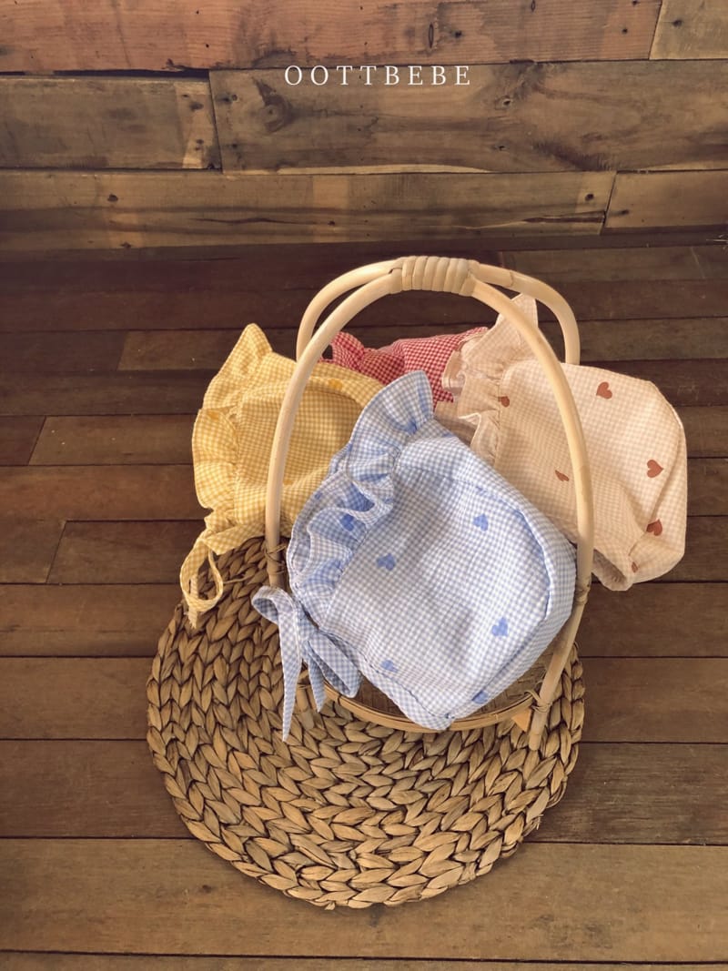 OOTT BEBE - Korean Children Fashion - #Kfashion4kids - Heart Bloomer Bonnet Set - 2