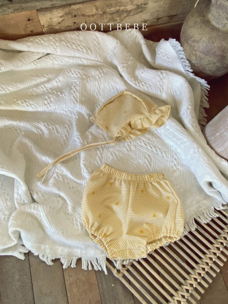 OOTT BEBE - Korean Children Fashion - #Kfashion4kids - Heart Bloomer Bonnet Set - 8