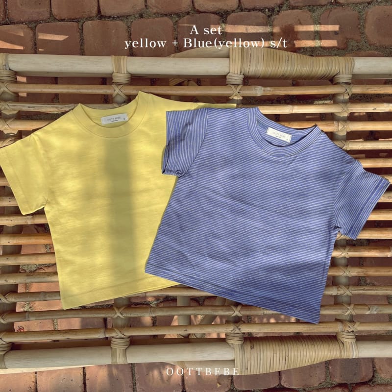 OOTT BEBE - Korean Children Fashion - #Kfashion4kids - 1 + 1 Color Tee - 2