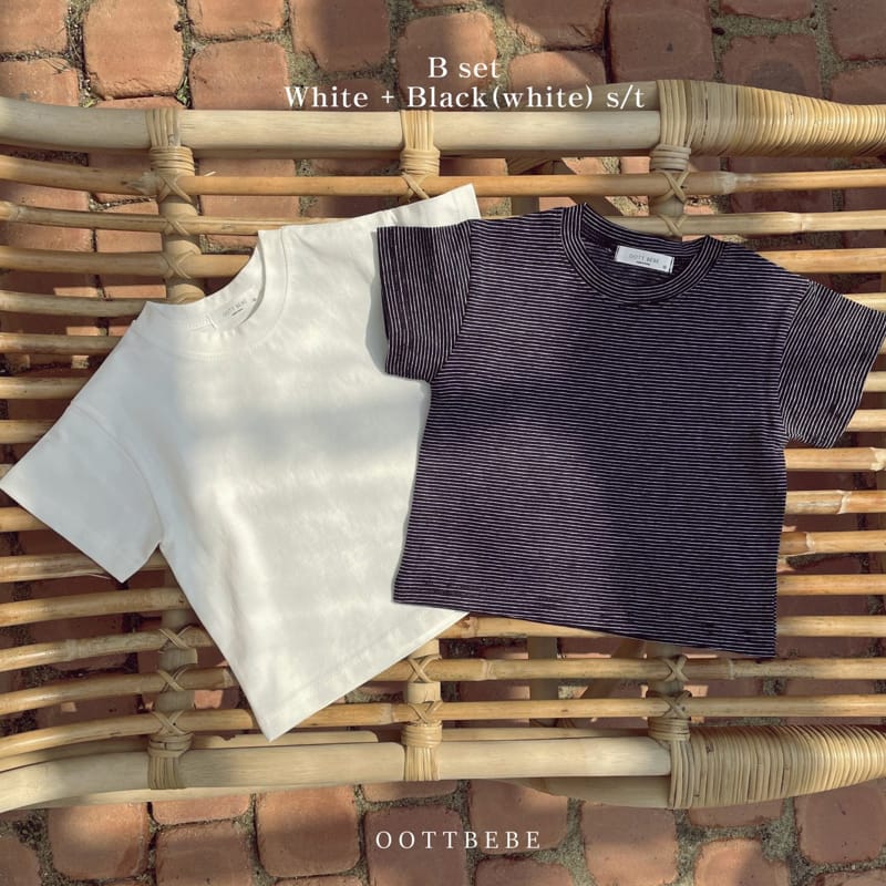 OOTT BEBE - Korean Children Fashion - #Kfashion4kids - 1 + 1 Color Tee - 3