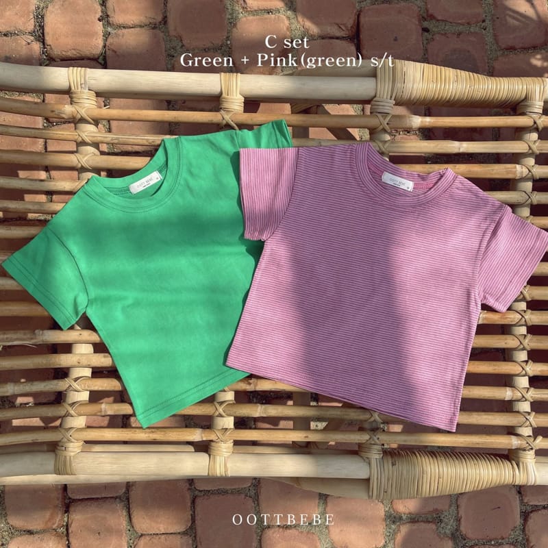 OOTT BEBE - Korean Children Fashion - #Kfashion4kids - 1 + 1 Color Tee - 4
