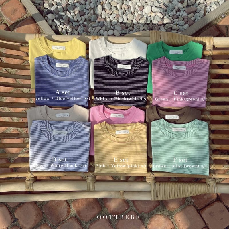 OOTT BEBE - Korean Children Fashion - #Kfashion4kids - 1 + 1 Color Tee - 8