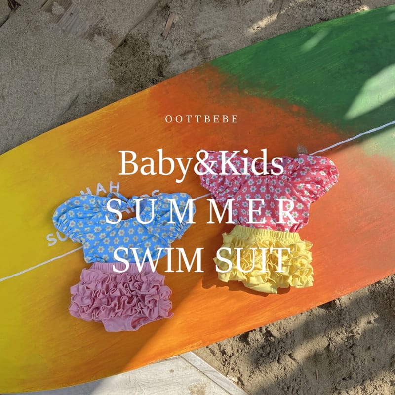 OOTT BEBE - Korean Children Fashion - #Kfashion4kids - Lovely Two-piece Swimwear