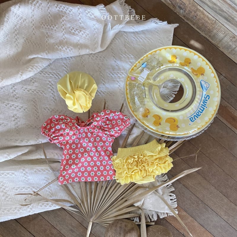 OOTT BEBE - Korean Children Fashion - #Kfashion4kids - Lovely Two-piece Swimwear - 3