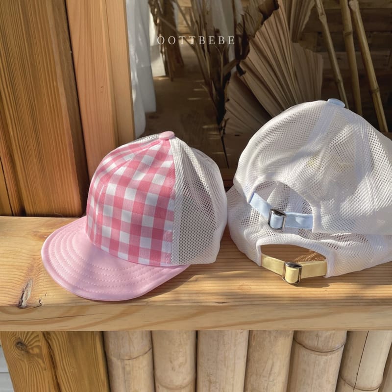 OOTT BEBE - Korean Children Fashion - #Kfashion4kids - Check Mesh Cap