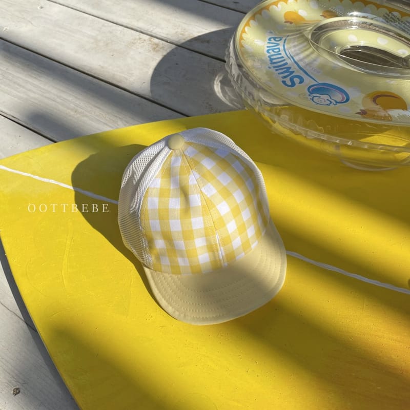 OOTT BEBE - Korean Children Fashion - #Kfashion4kids - Check Mesh Cap - 2