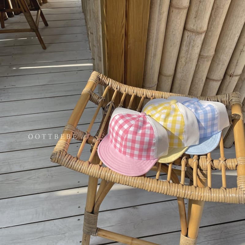 OOTT BEBE - Korean Children Fashion - #Kfashion4kids - Check Mesh Cap - 6