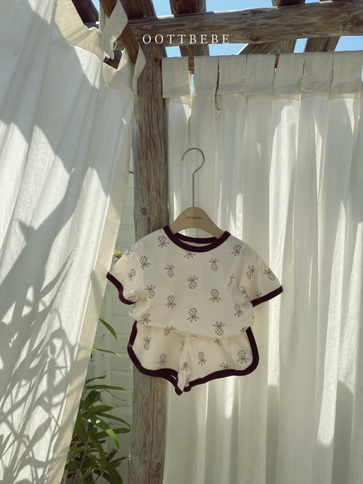 OOTT BEBE - Korean Children Fashion - #Kfashion4kids - Pineapple Top Bottom Set - 11