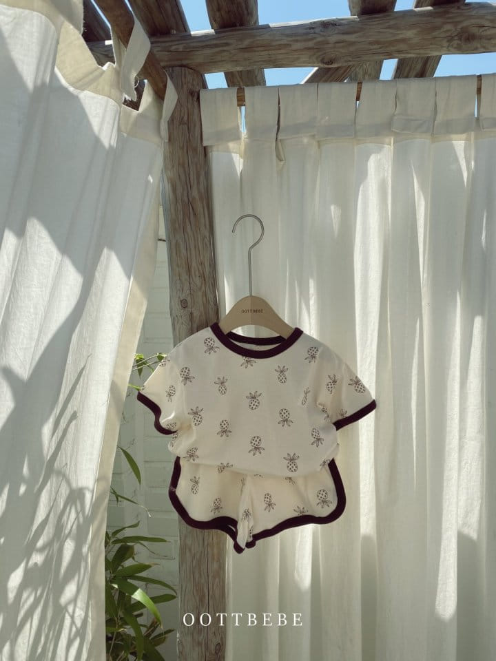 OOTT BEBE - Korean Children Fashion - #Kfashion4kids - Pineapple Top Bottom Set - 7