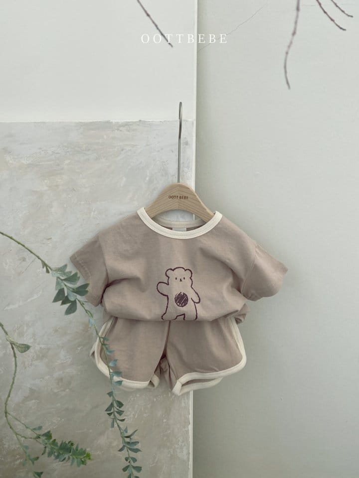 OOTT BEBE - Korean Children Fashion - #Kfashion4kids - Hi Bear Top Bottom Set - 10