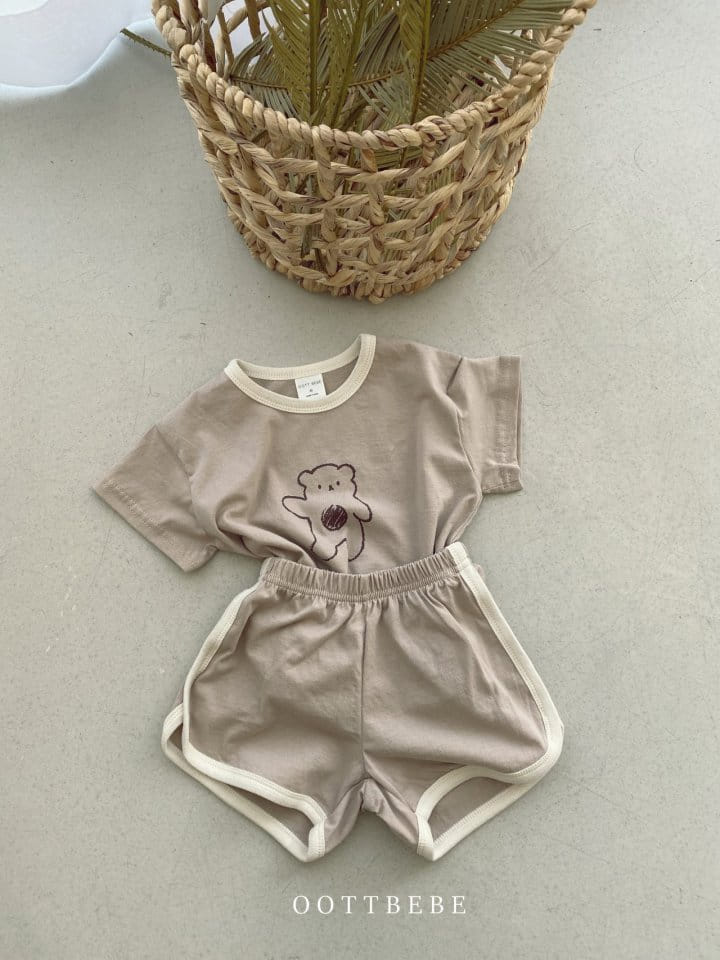OOTT BEBE - Korean Children Fashion - #Kfashion4kids - Hi Bear Top Bottom Set - 12