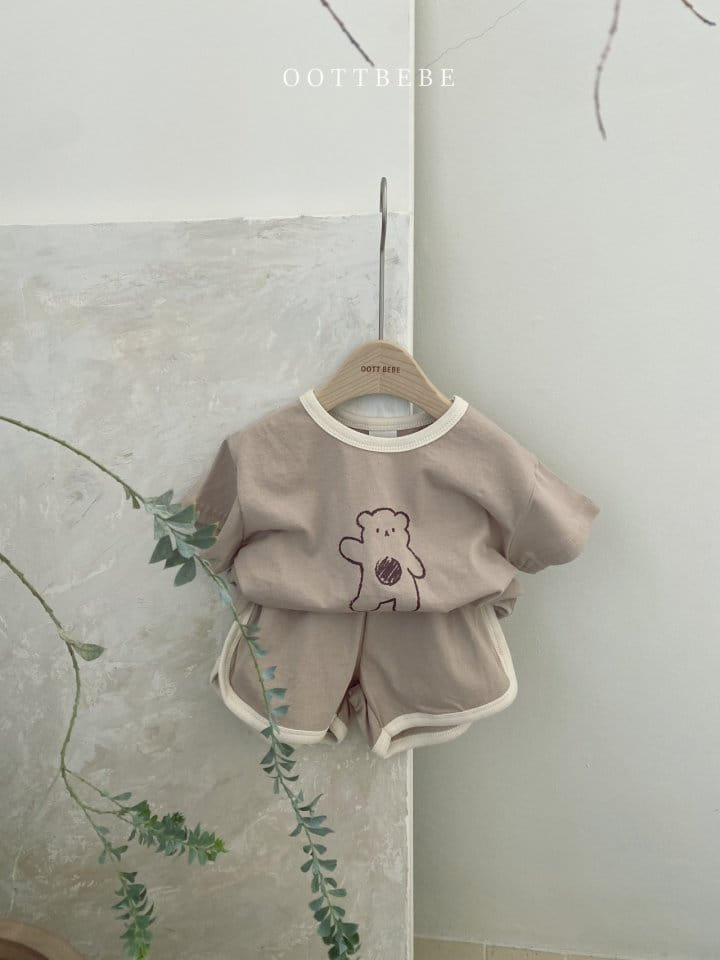 OOTT BEBE - Korean Children Fashion - #Kfashion4kids - Hi Bear Top Bottom Set - 3