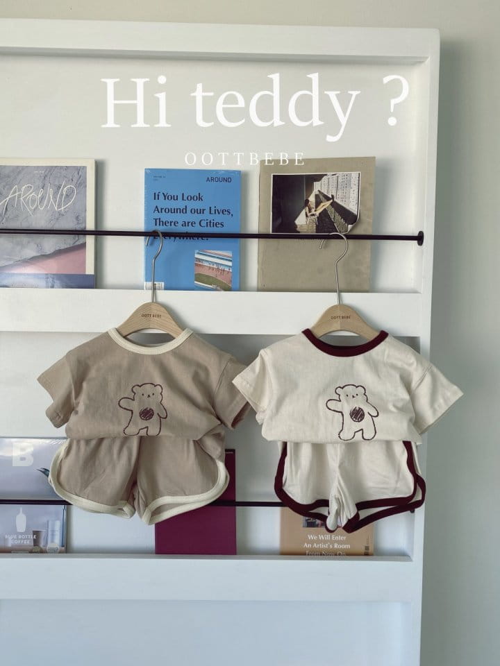 OOTT BEBE - Korean Children Fashion - #Kfashion4kids - Hi Bear Top Bottom Set - 4