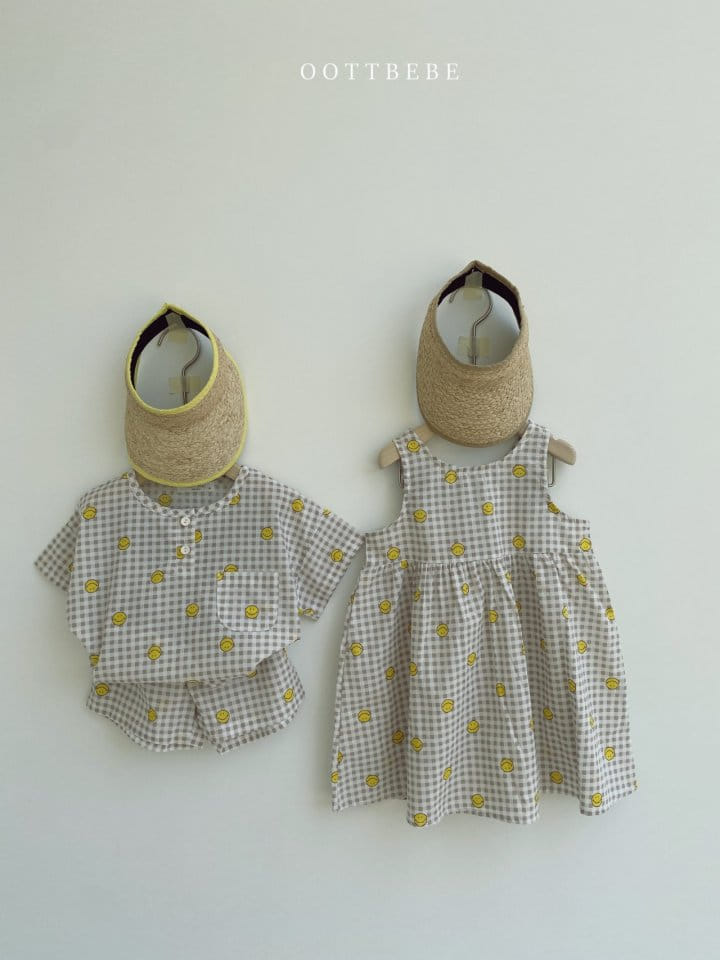 OOTT BEBE - Korean Children Fashion - #Kfashion4kids - Smile Top Bottom Set - 11