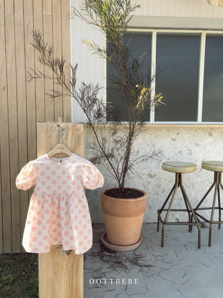 OOTT BEBE - Korean Children Fashion - #Kfashion4kids - Dots Volume One-piece - 11