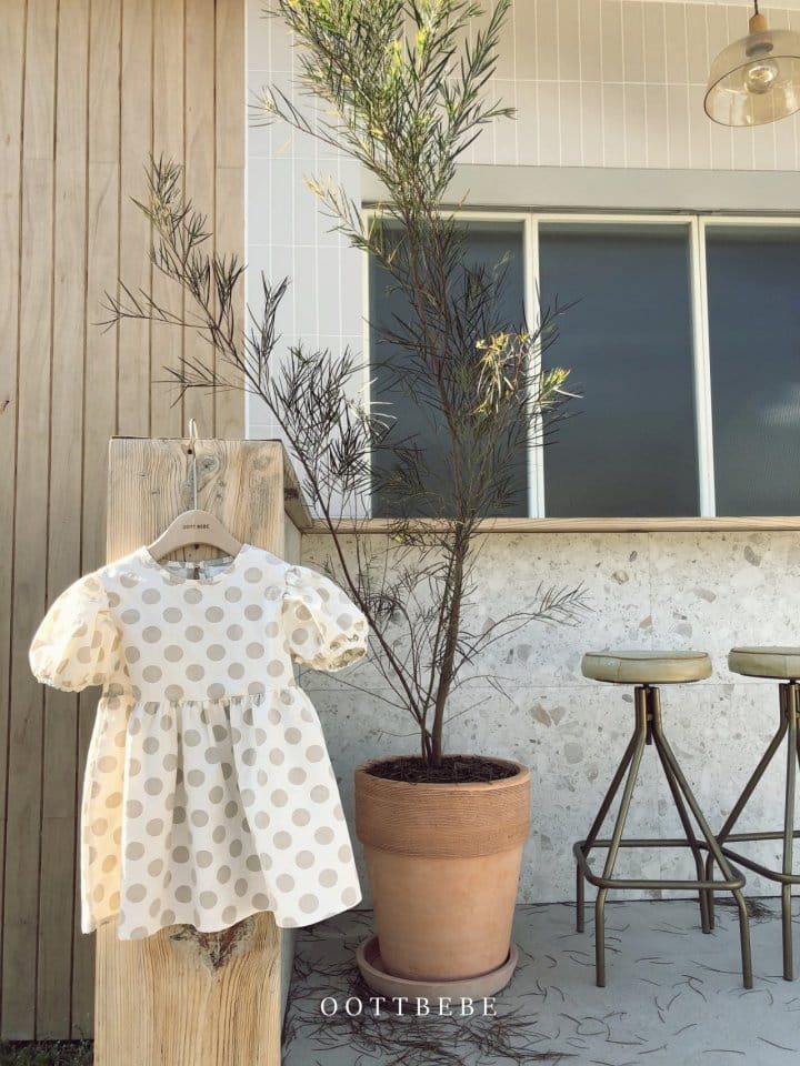 OOTT BEBE - Korean Children Fashion - #Kfashion4kids - Dots Volume One-piece - 12