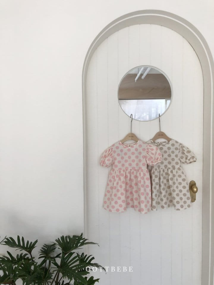 OOTT BEBE - Korean Children Fashion - #Kfashion4kids - Dots Volume One-piece - 4