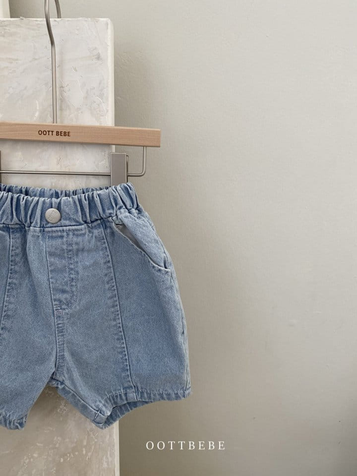 OOTT BEBE - Korean Children Fashion - #Kfashion4kids - Line Denim Shorts - 11