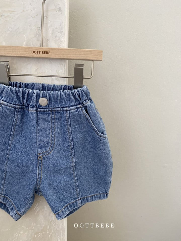 OOTT BEBE - Korean Children Fashion - #Kfashion4kids - Line Denim Shorts - 8
