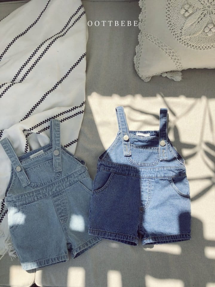 OOTT BEBE - Korean Children Fashion - #Kfashion4kids - Bobo Denim Dungarees - 3