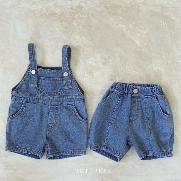 OOTT BEBE - Korean Children Fashion - #Kfashion4kids - Bobo Denim Dungarees - 5