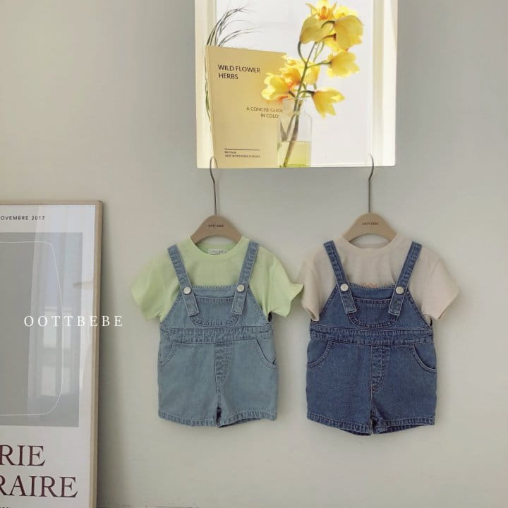 OOTT BEBE - Korean Children Fashion - #Kfashion4kids - Bobo Denim Dungarees - 6