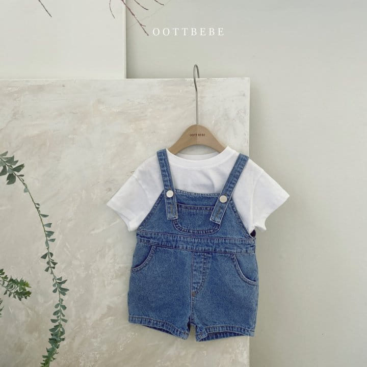 OOTT BEBE - Korean Children Fashion - #Kfashion4kids - Bobo Denim Dungarees - 8
