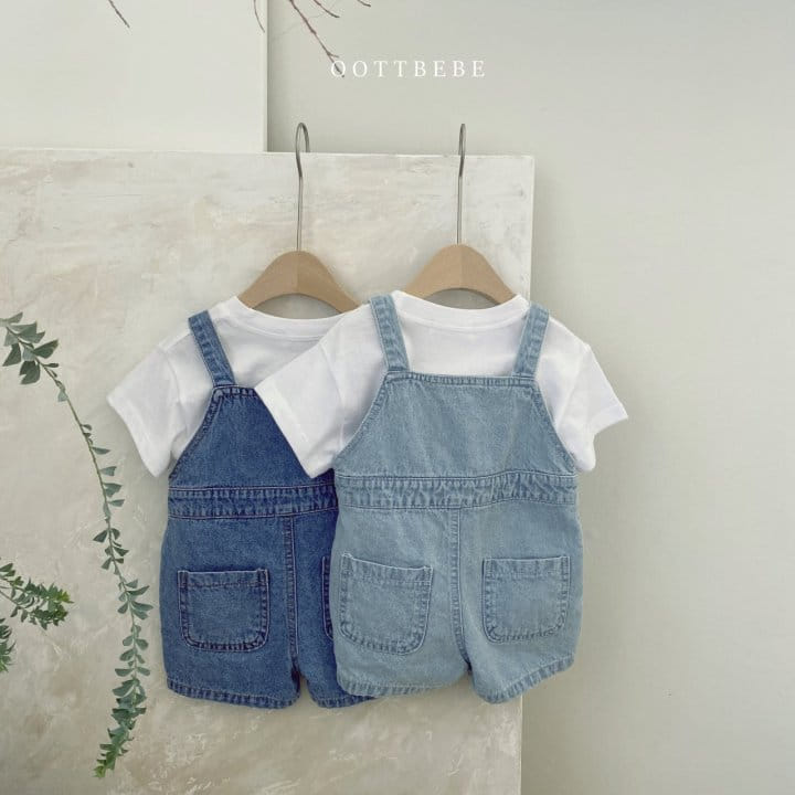 OOTT BEBE - Korean Children Fashion - #Kfashion4kids - Bobo Denim Dungarees - 9