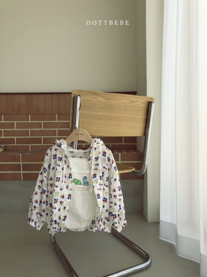 OOTT BEBE - Korean Children Fashion - #Kfashion4kids - Dinosaur Dungarees Bodysuit - 11