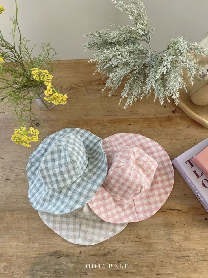 OOTT BEBE - Korean Children Fashion - #Kfashion4kids - Godiva Check Bucket Hat - 2