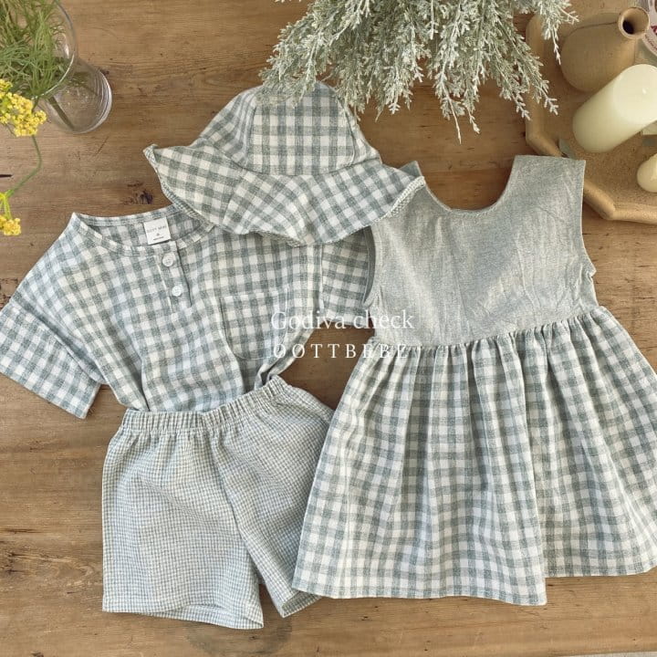 OOTT BEBE - Korean Children Fashion - #Kfashion4kids - Godiva Check Bucket Hat - 4