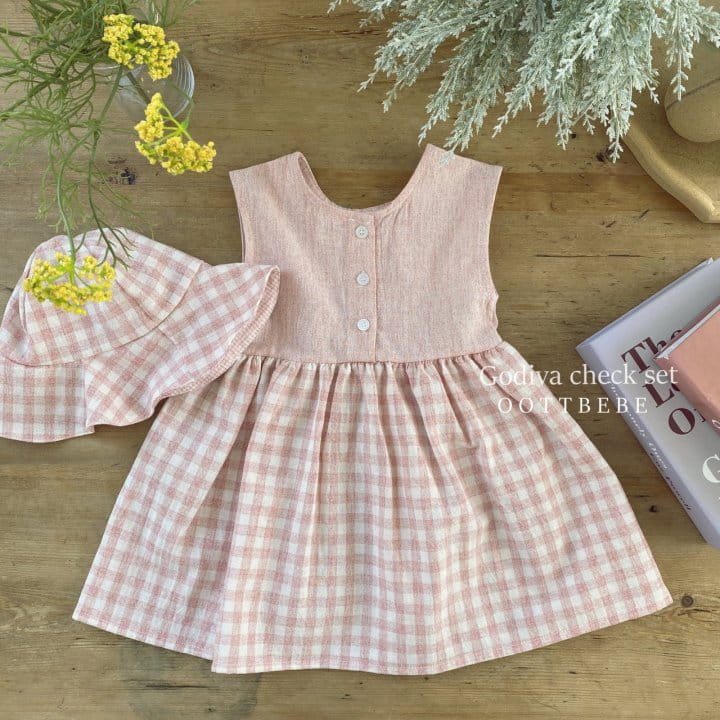 OOTT BEBE - Korean Children Fashion - #Kfashion4kids - Godiva Check One-piece - 10