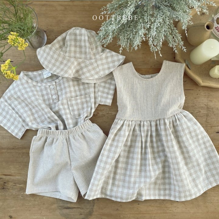 OOTT BEBE - Korean Children Fashion - #Kfashion4kids - Godiva Check One-piece - 3