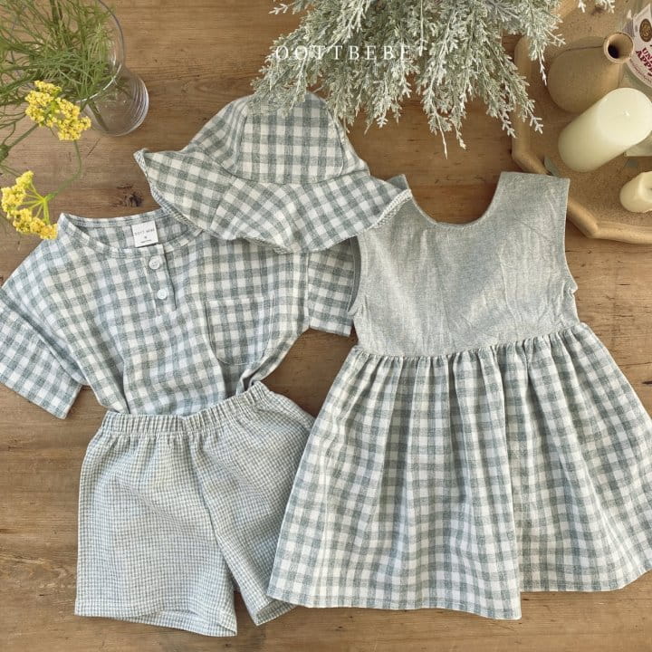 OOTT BEBE - Korean Children Fashion - #Kfashion4kids - Godiva Check One-piece - 4