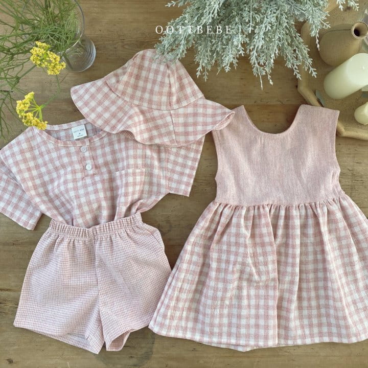 OOTT BEBE - Korean Children Fashion - #Kfashion4kids - Godiva Check One-piece - 5