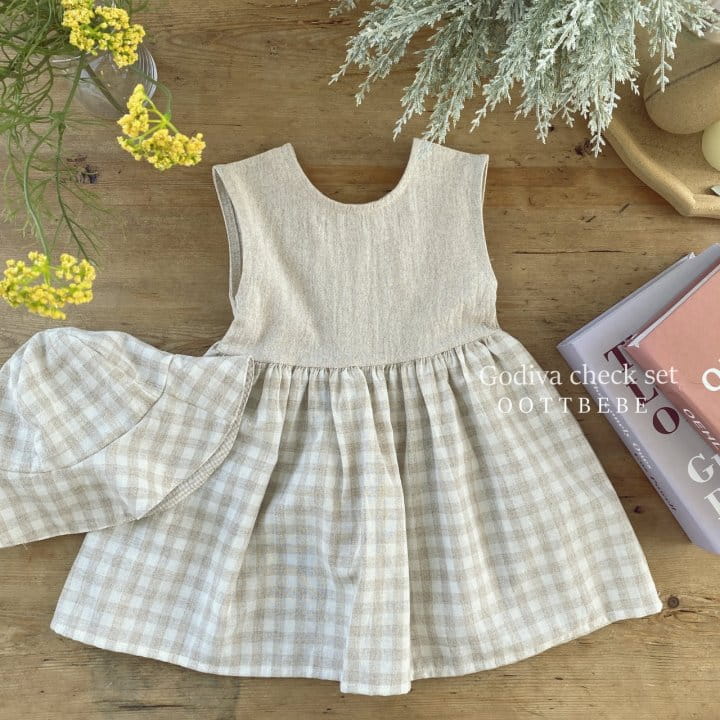 OOTT BEBE - Korean Children Fashion - #Kfashion4kids - Godiva Check One-piece - 7