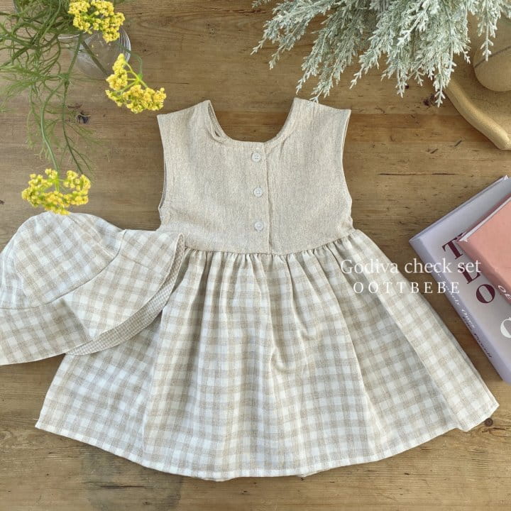 OOTT BEBE - Korean Children Fashion - #Kfashion4kids - Godiva Check One-piece - 8