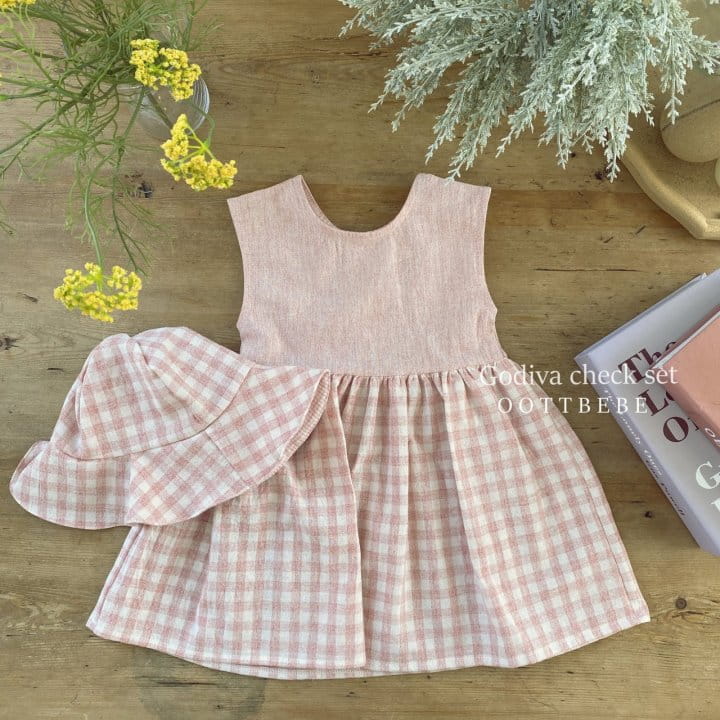 OOTT BEBE - Korean Children Fashion - #Kfashion4kids - Godiva Check One-piece - 9