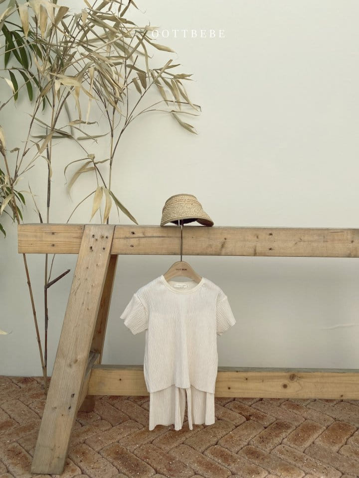 OOTT BEBE - Korean Children Fashion - #Kfashion4kids - Pleats Top Bottom Set with Mom - 12