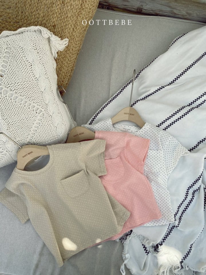 OOTT BEBE - Korean Children Fashion - #Kfashion4kids - Dots Pocket Tee - 10